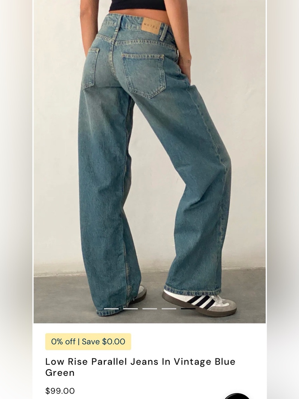Motel Denim Low Rise Parallel Jeans - Picture 7 of 7